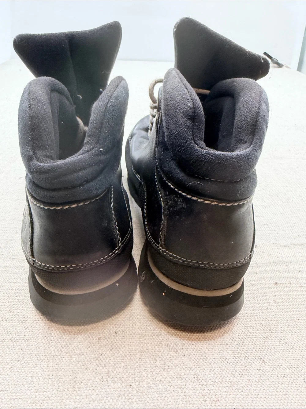 Timberland Black Leather Men's Lace-Up Boots